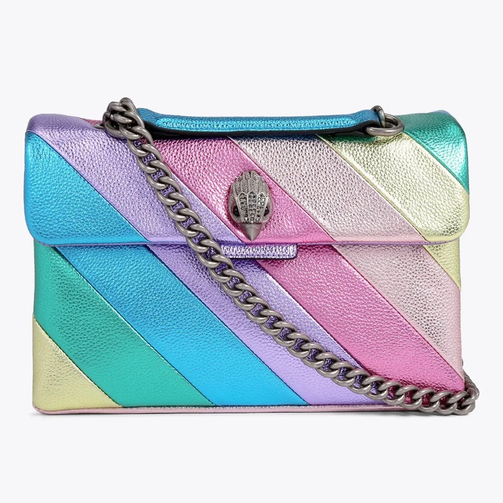 Kurt Geiger London - Pastel Rainbow Leather Kensington Bag (NEW!)